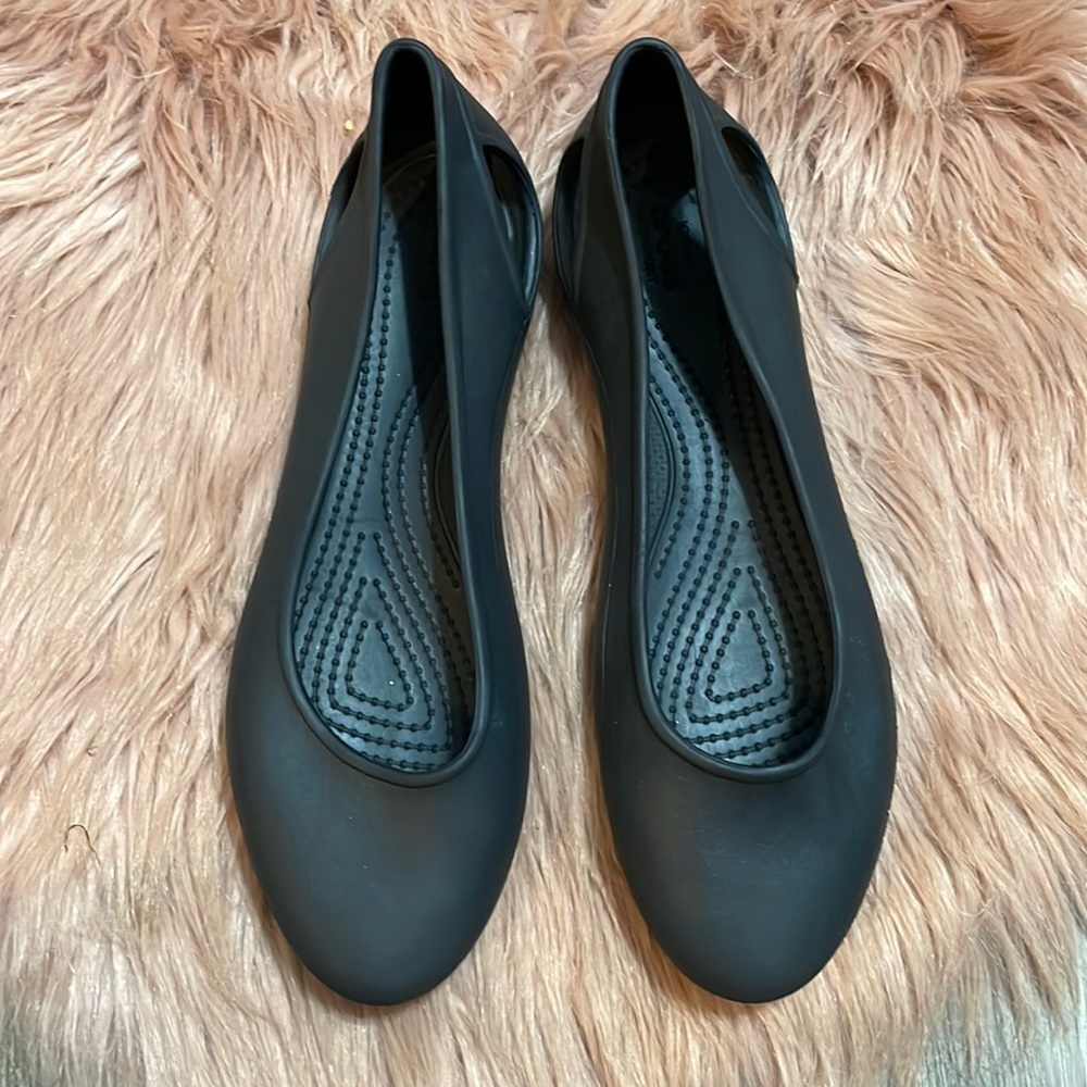 Crocs Iconic Sloane Black Flats Size 7